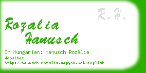 rozalia hanusch business card